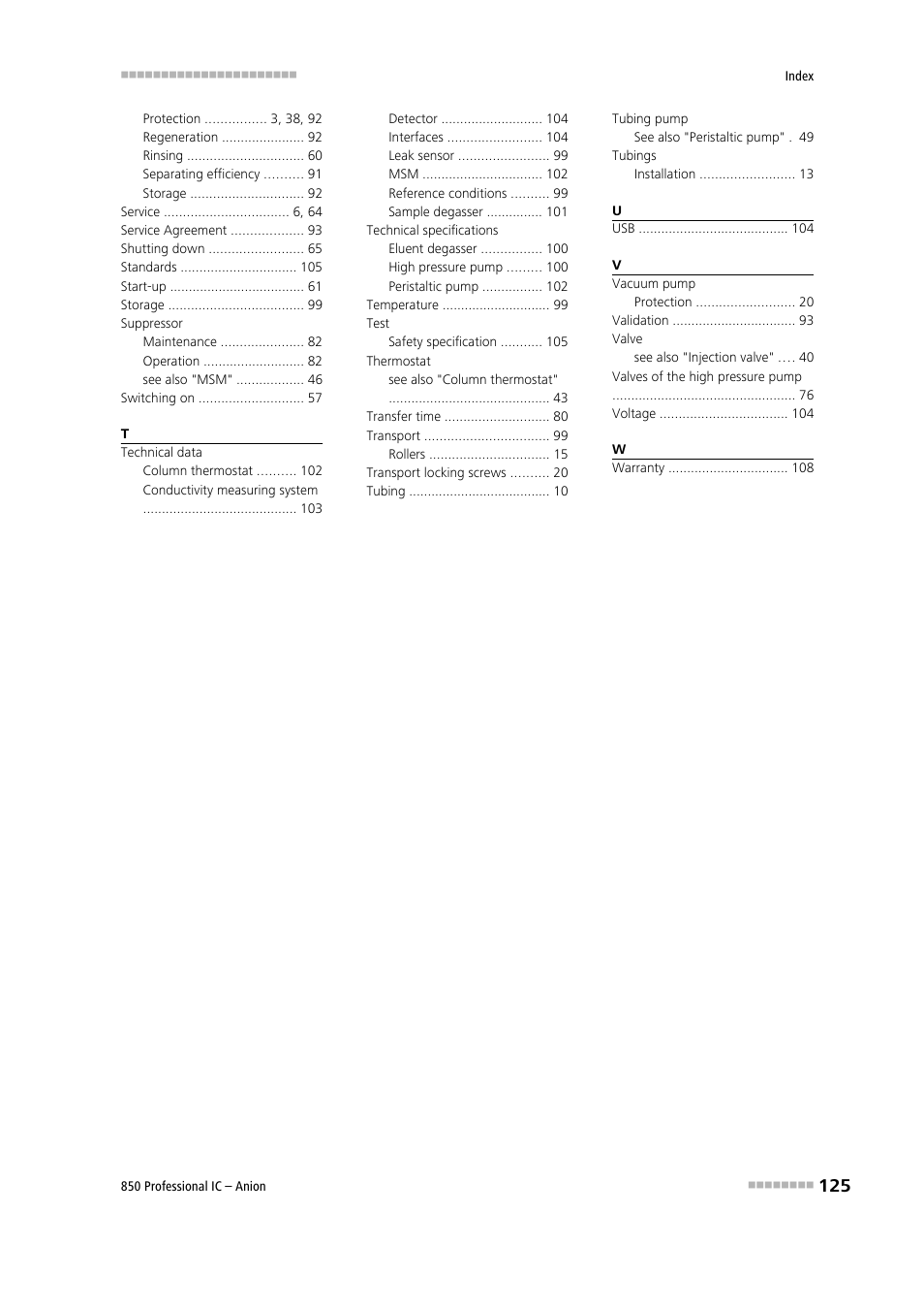 Metrohm 850 Professional IC Anion User Manual | Page 135 / 135
