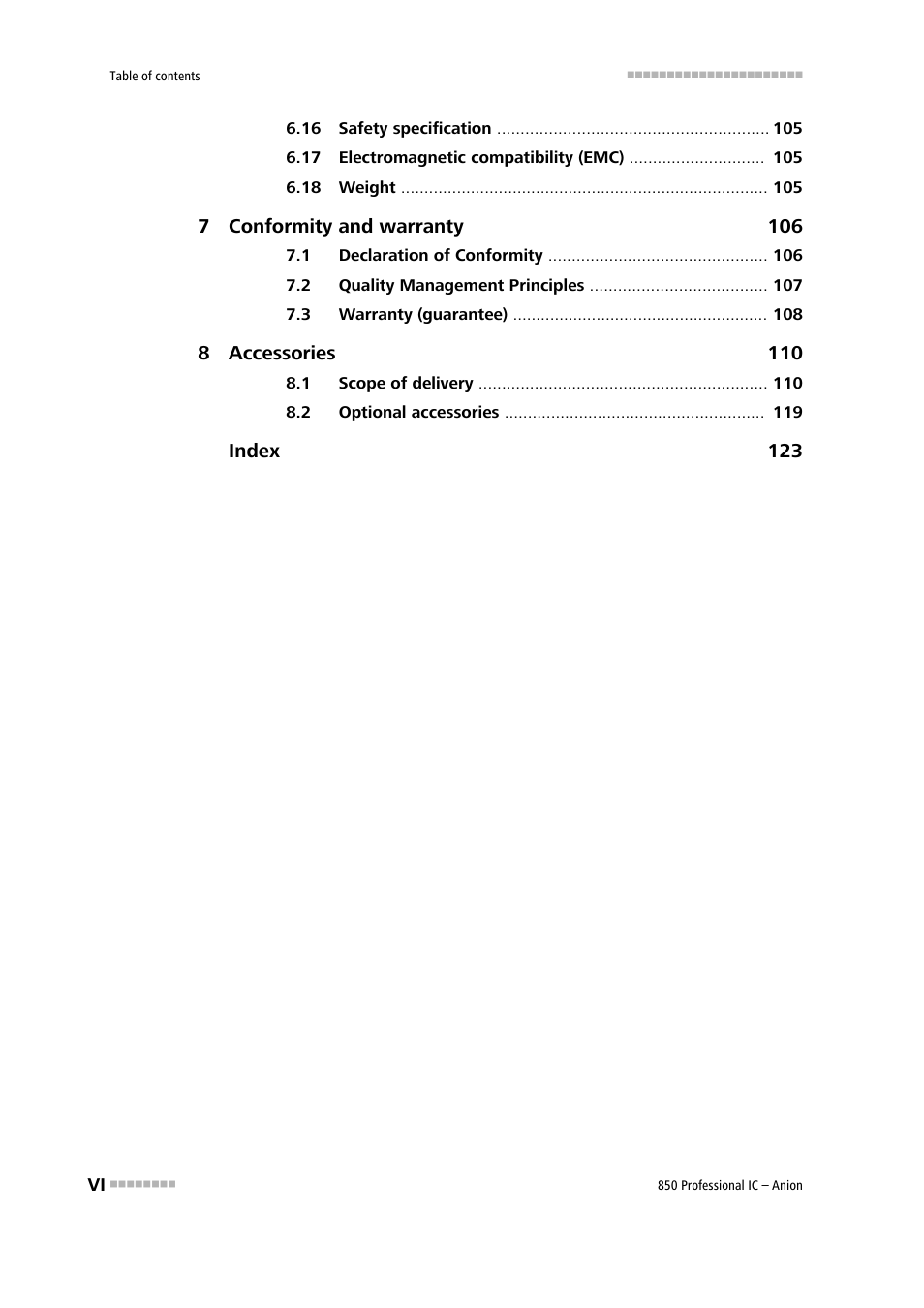 Metrohm 850 Professional IC Anion User Manual | Page 8 / 135