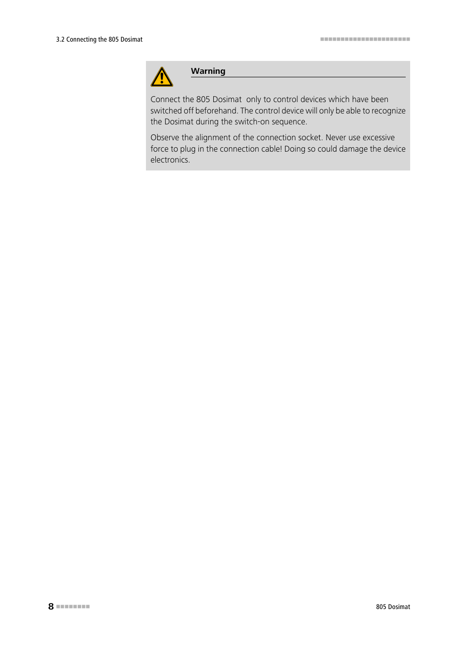 Metrohm 805 Dosimat User Manual | Page 16 / 34
