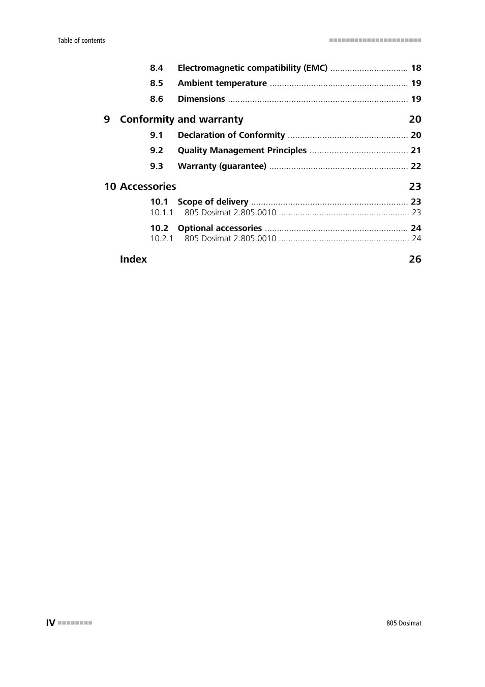 Metrohm 805 Dosimat User Manual | Page 6 / 34