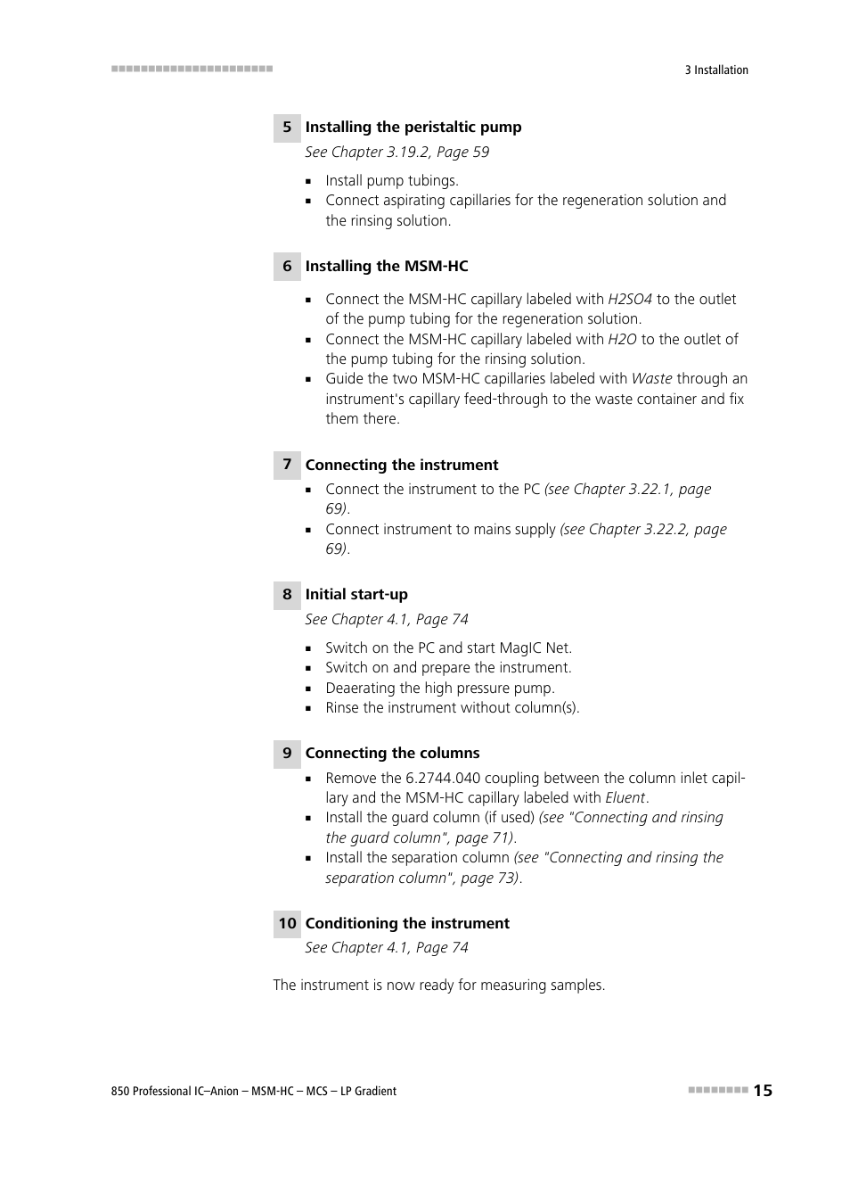 Metrohm 850 Professional IC Anion MSM-HC MCS LP-Gradient User Manual | Page 25 / 150