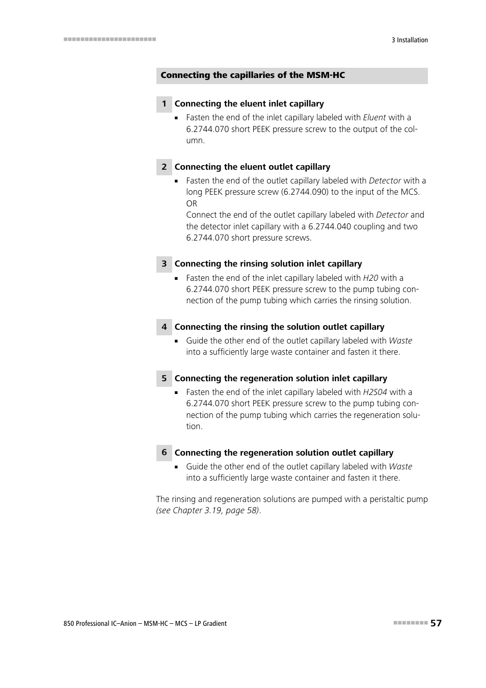 Metrohm 850 Professional IC Anion MSM-HC MCS LP-Gradient User Manual | Page 67 / 150