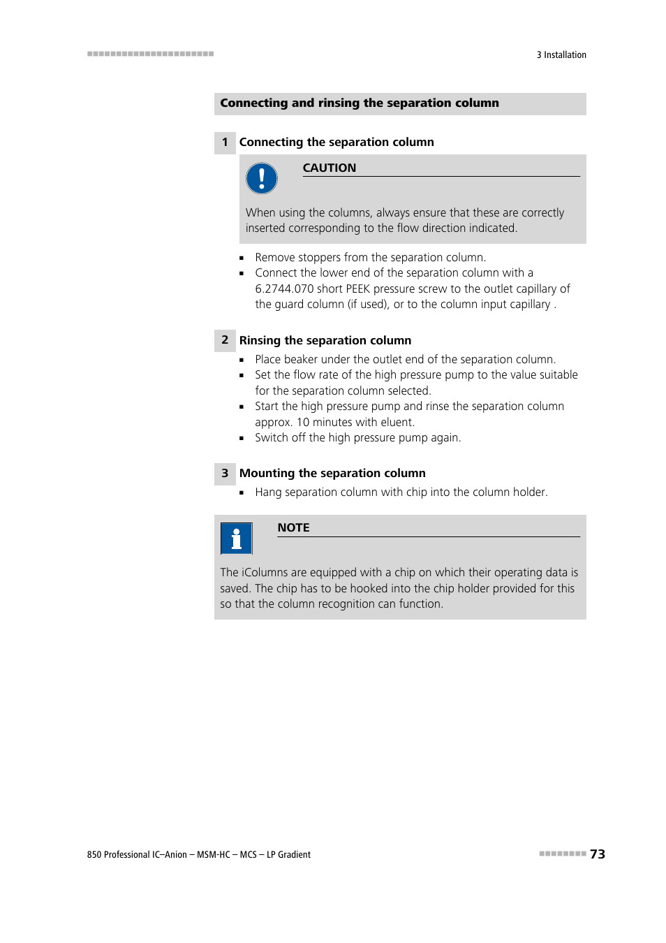 Metrohm 850 Professional IC Anion MSM-HC MCS LP-Gradient User Manual | Page 83 / 150