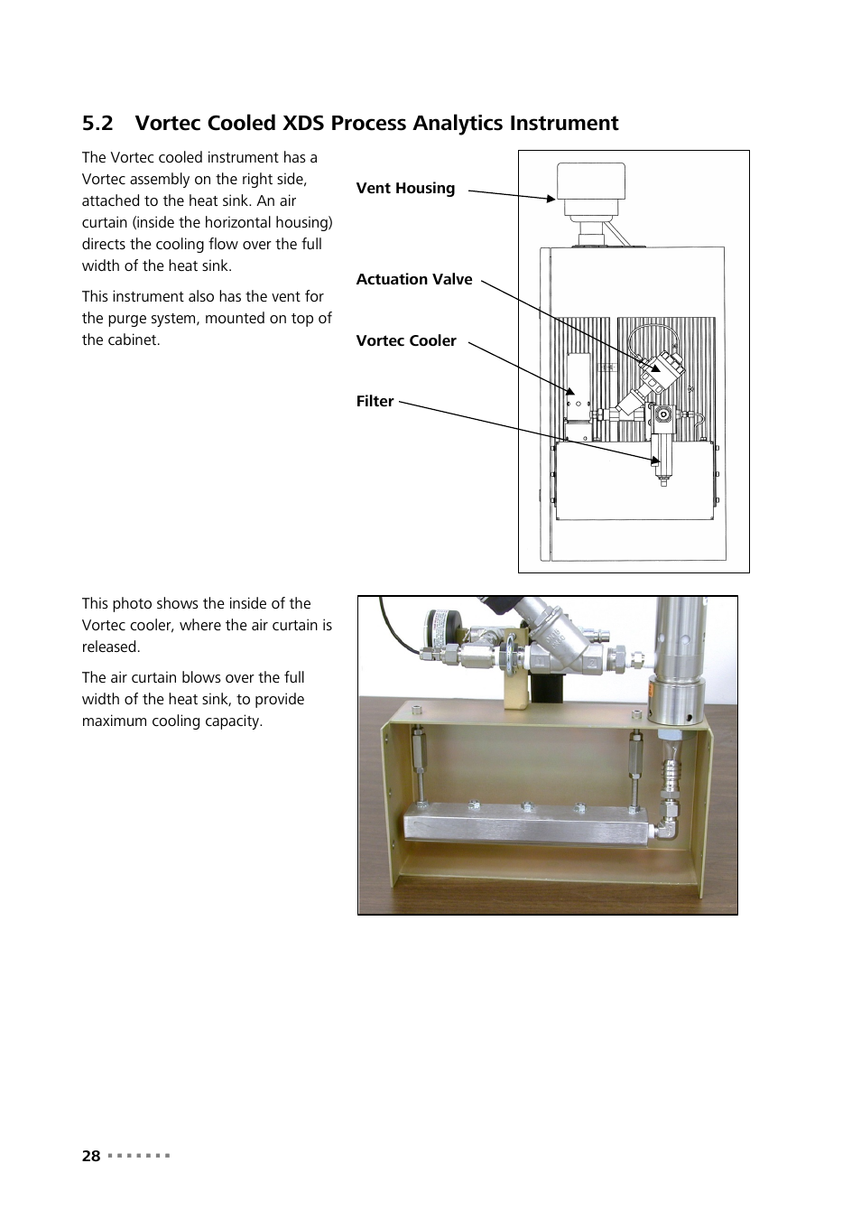 2 vortec cooled xds process analytics instrument, Vortec cooled xds process analytics instrument | Metrohm NIRS XDS Process Analyzer – MicroBundle User Manual | Page 30 / 114