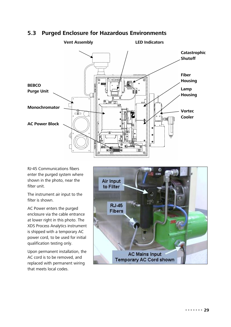 3 purged enclosure for hazardous environments, Purged enclosure for hazardous environments | Metrohm NIRS XDS Process Analyzer – MicroBundle User Manual | Page 31 / 114