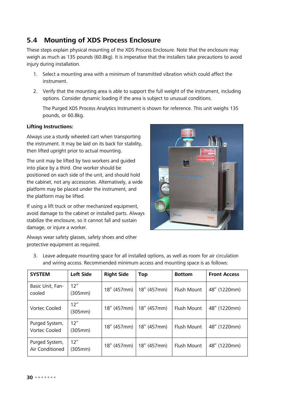 4 mounting of xds process enclosure, Mounting of xds process enclosure | Metrohm NIRS XDS Process Analyzer – MicroBundle User Manual | Page 32 / 114