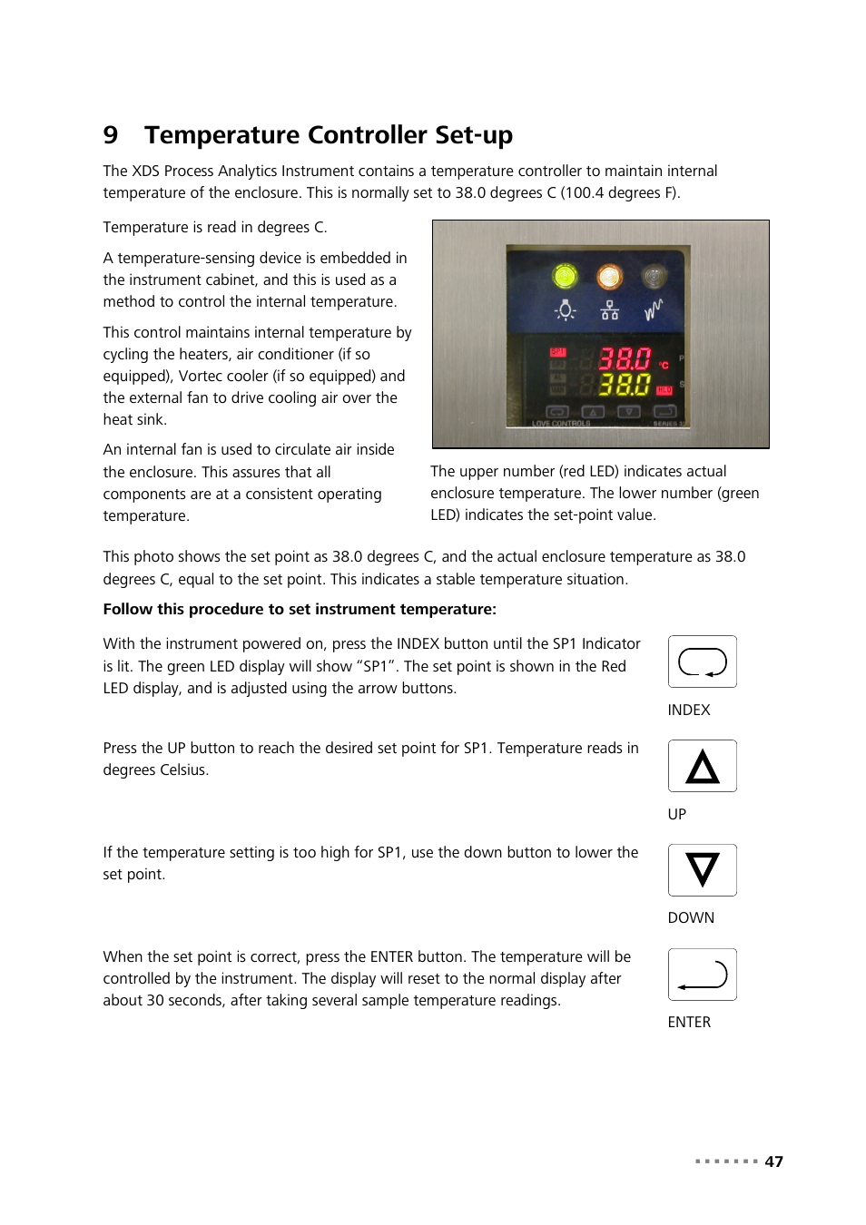 9 temperature controller set-up, Temperature controller set-up, 9temperature controller set-up | Metrohm NIRS XDS Process Analyzer – MicroBundle User Manual | Page 49 / 114