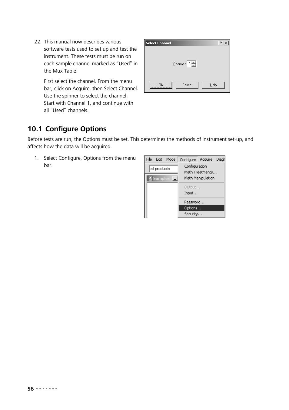 1 configure options, Configure options | Metrohm NIRS XDS Process Analyzer – MicroBundle User Manual | Page 58 / 114