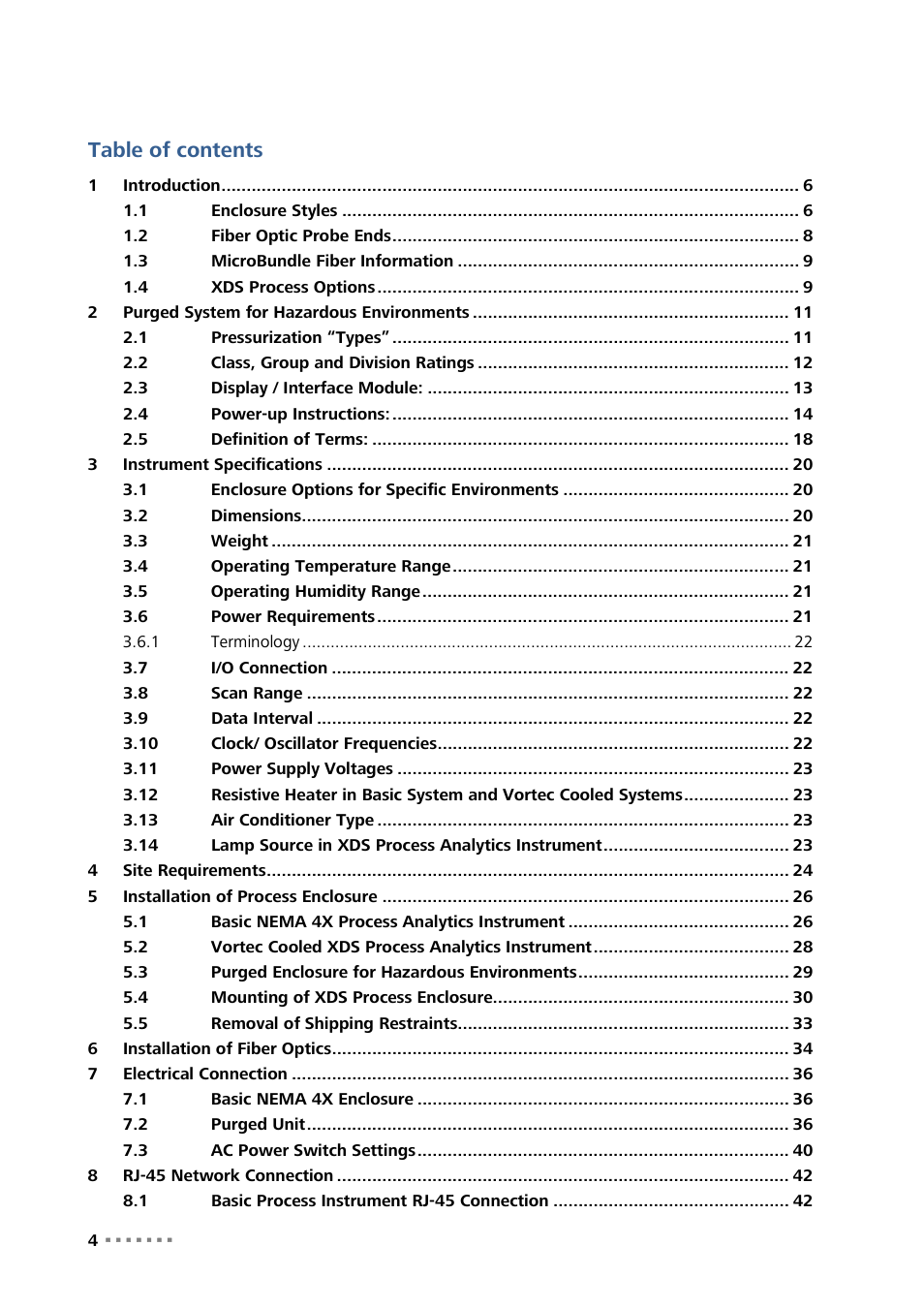 Metrohm NIRS XDS Process Analyzer – MicroBundle User Manual | Page 6 / 114