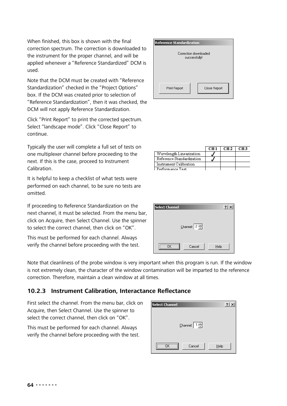 3 instrument calibration, interactance reflectance, Instrument calibration, interactance reflectance | Metrohm NIRS XDS Process Analyzer – MicroBundle User Manual | Page 66 / 114