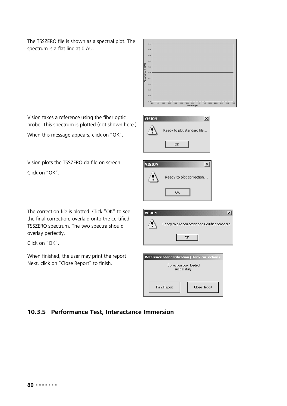 5 performance test, interactance immersion, Performance test, interactance immersion | Metrohm NIRS XDS Process Analyzer – MicroBundle User Manual | Page 82 / 114