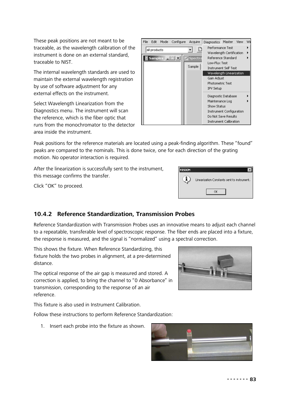 2 reference standardization, transmission probes, Reference standardization, transmission probes | Metrohm NIRS XDS Process Analyzer – MicroBundle User Manual | Page 85 / 114