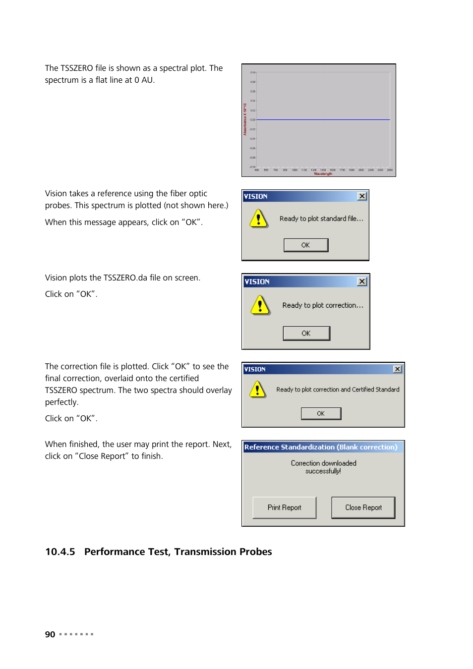 5 performance test, transmission probes, Performance test, transmission probes | Metrohm NIRS XDS Process Analyzer – MicroBundle User Manual | Page 92 / 114