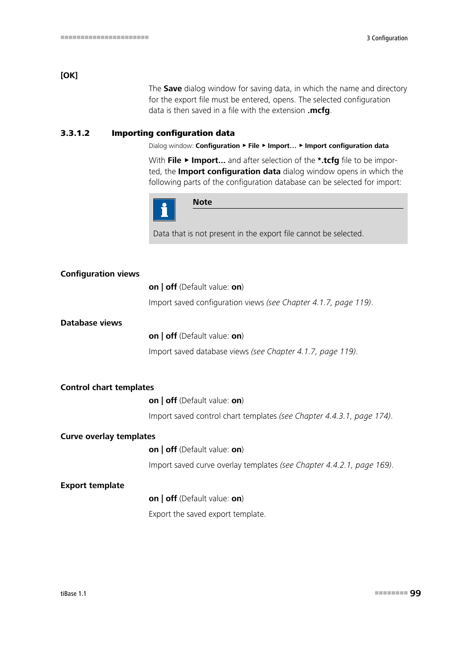 2 importing configuration data, Import configuration data | Metrohm tiBase 1.1 User Manual | Page 107 / 349