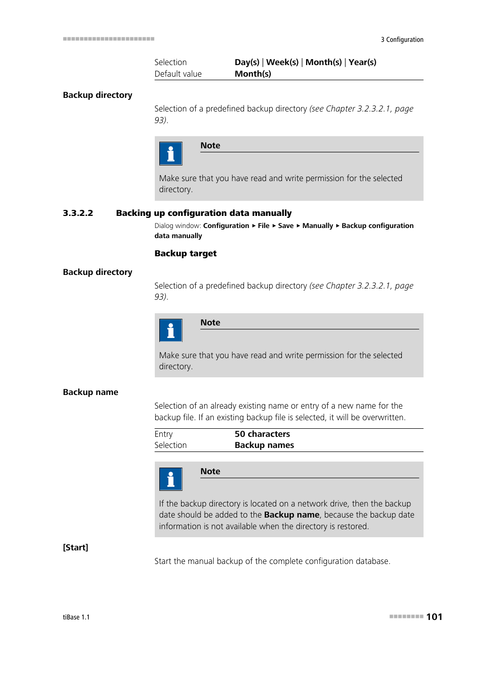 2 backing up configuration data manually, Back up configuration data manually | Metrohm tiBase 1.1 User Manual | Page 109 / 349