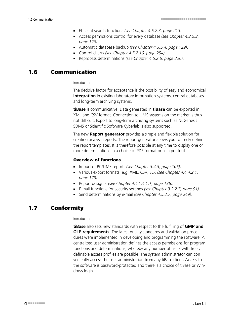 6 communication, 7 conformity, Communication | Conformity | Metrohm tiBase 1.1 User Manual | Page 12 / 349