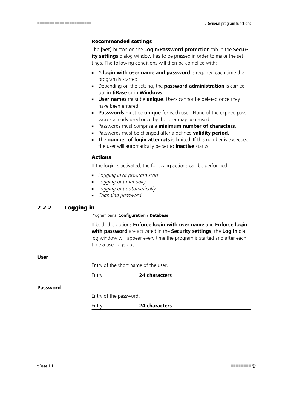 2 logging in, Logging in | Metrohm tiBase 1.1 User Manual | Page 17 / 349
