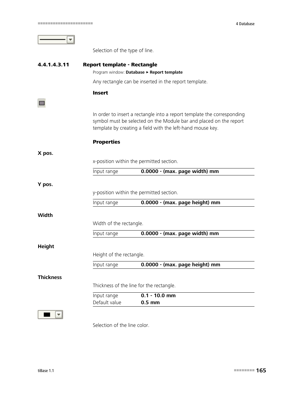 11 report template - rectangle, Rectangle | Metrohm tiBase 1.1 User Manual | Page 173 / 349