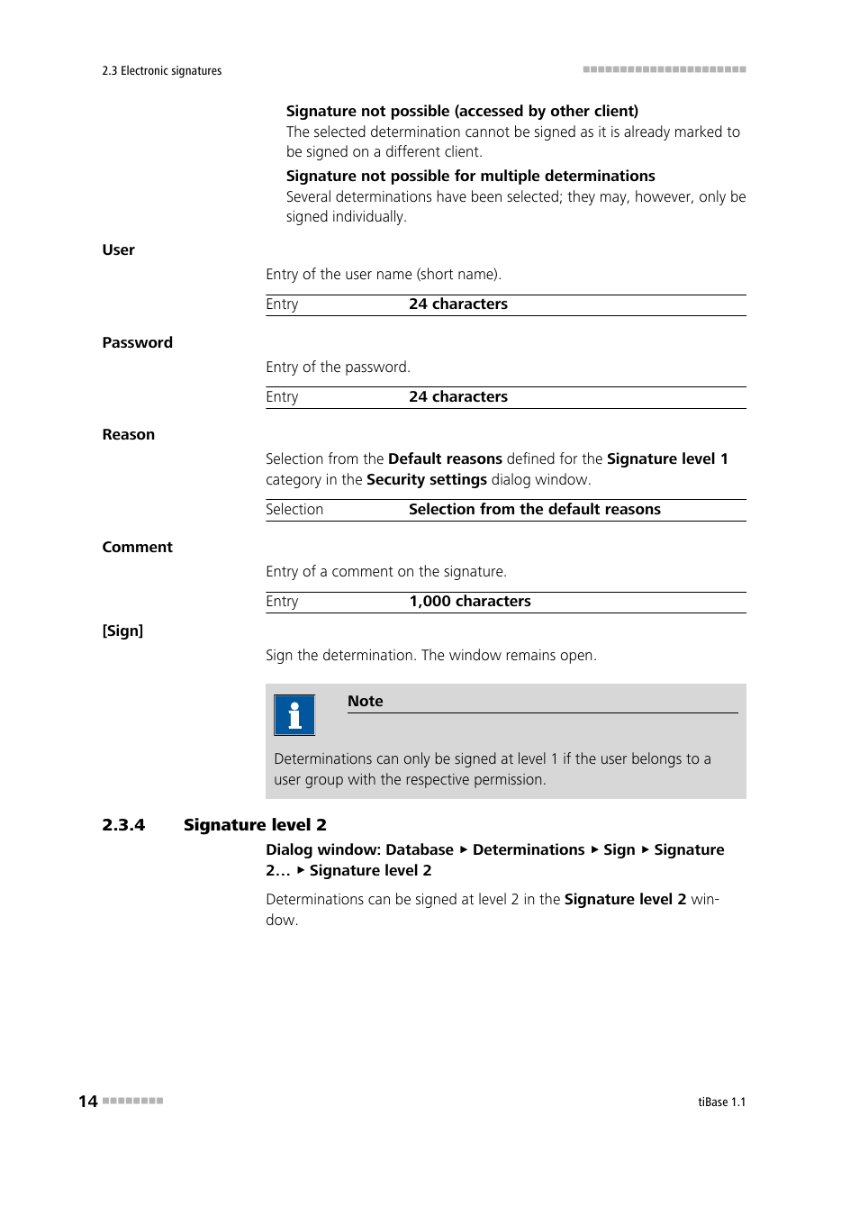 4 signature level 2, Signature level 2 | Metrohm tiBase 1.1 User Manual | Page 22 / 349