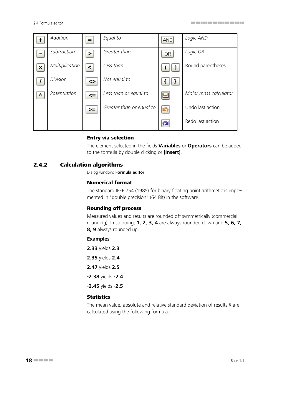 2 calculation algorithms, Calculation algorithms | Metrohm tiBase 1.1 User Manual | Page 26 / 349
