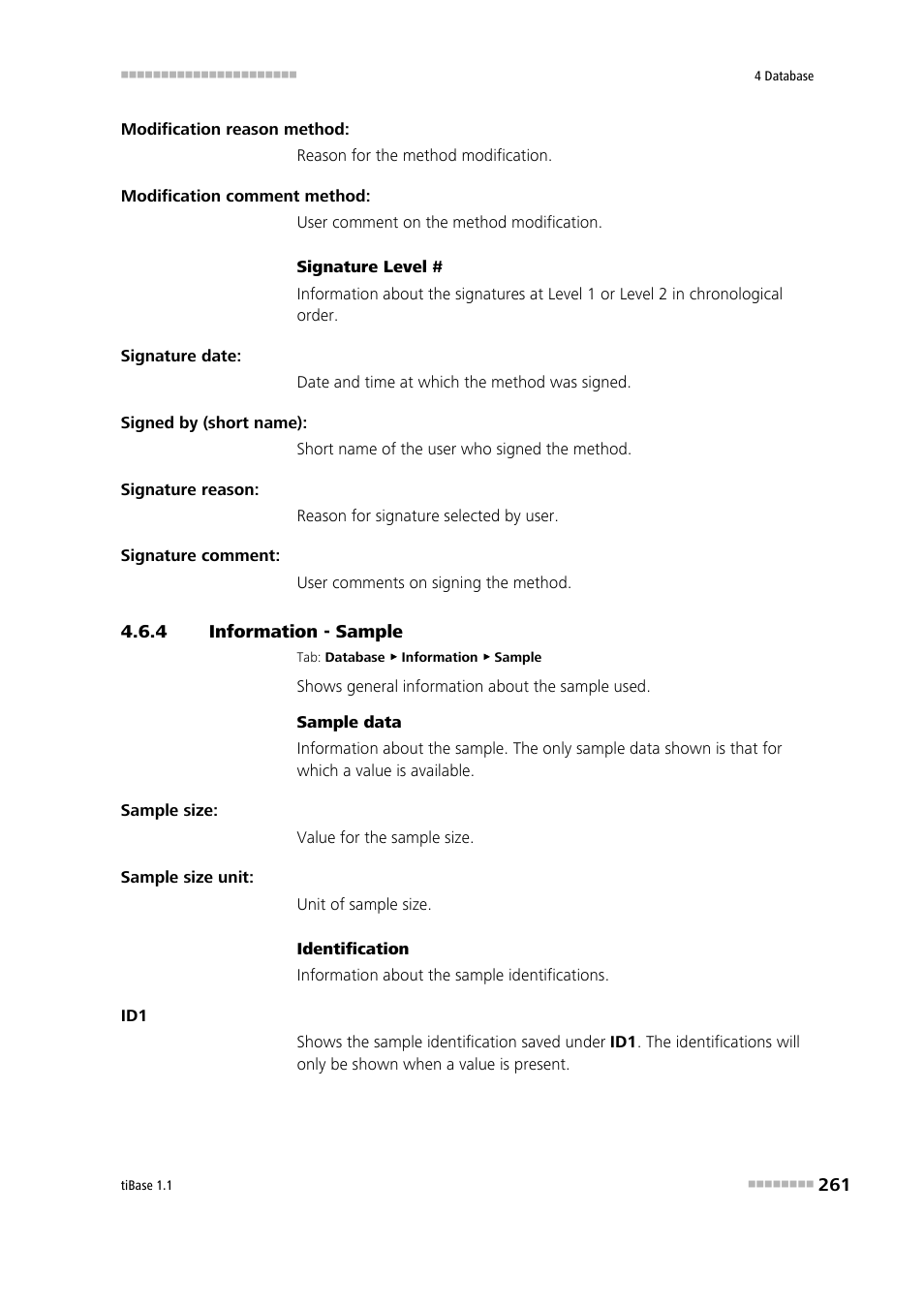 4 information - sample, Information - sample, Sample | Metrohm tiBase 1.1 User Manual | Page 269 / 349