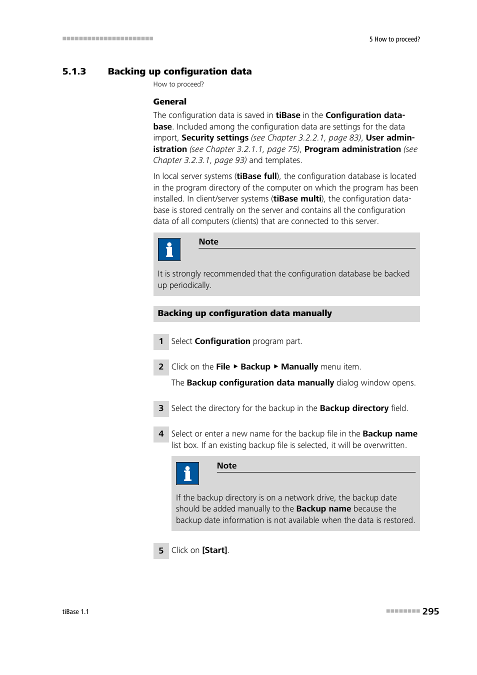 3 backing up configuration data, Backing up configuration data | Metrohm tiBase 1.1 User Manual | Page 303 / 349