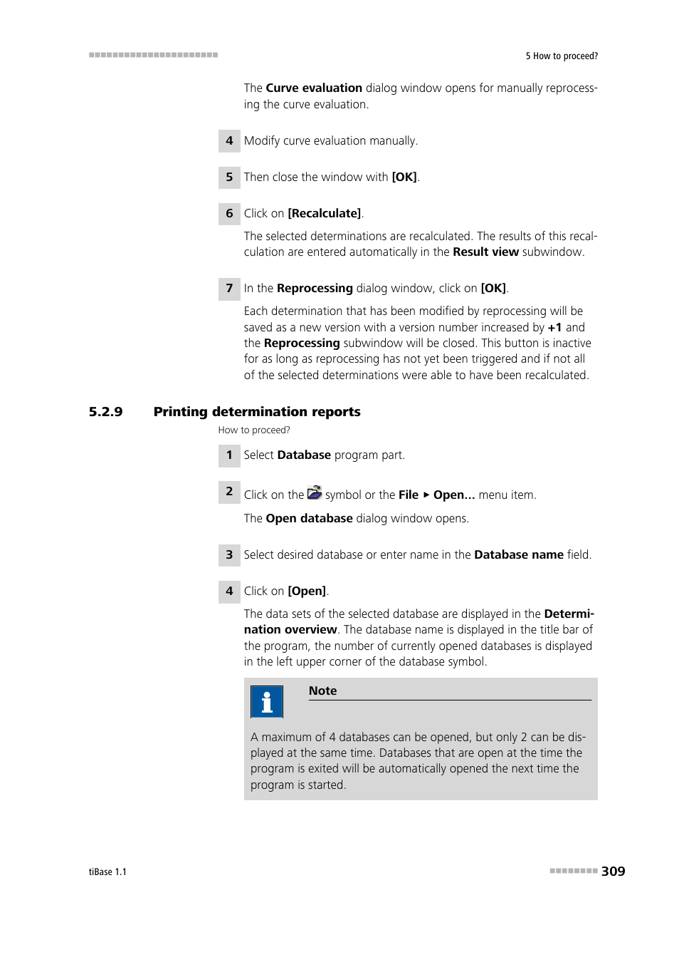 9 printing determination reports, Printing determination reports | Metrohm tiBase 1.1 User Manual | Page 317 / 349