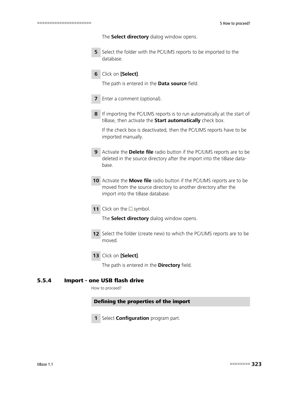 4 import - one usb flash drive, Import - one usb flash drive | Metrohm tiBase 1.1 User Manual | Page 331 / 349