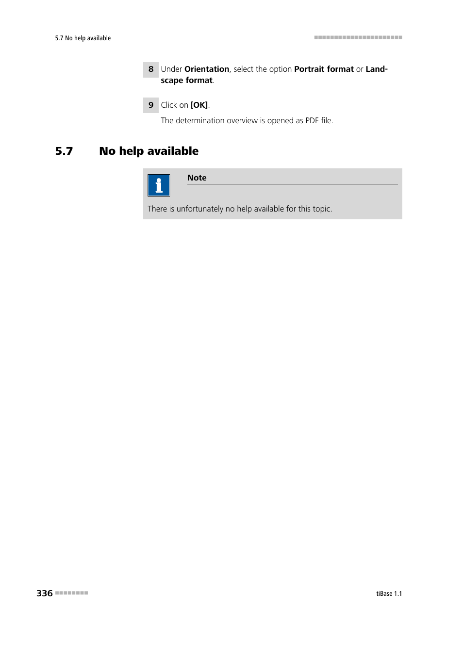 7 no help available, No help available | Metrohm tiBase 1.1 User Manual | Page 344 / 349