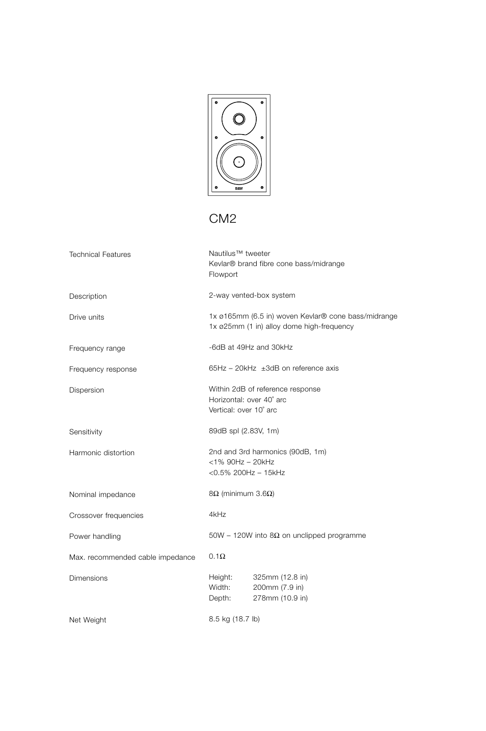 Bowers & Wilkins CM2 User Manual | Page 27 / 28