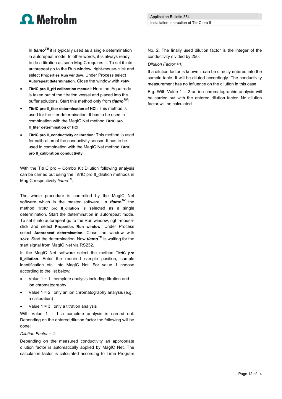 Metrohm TitrIC pro II User Manual | Page 12 / 14