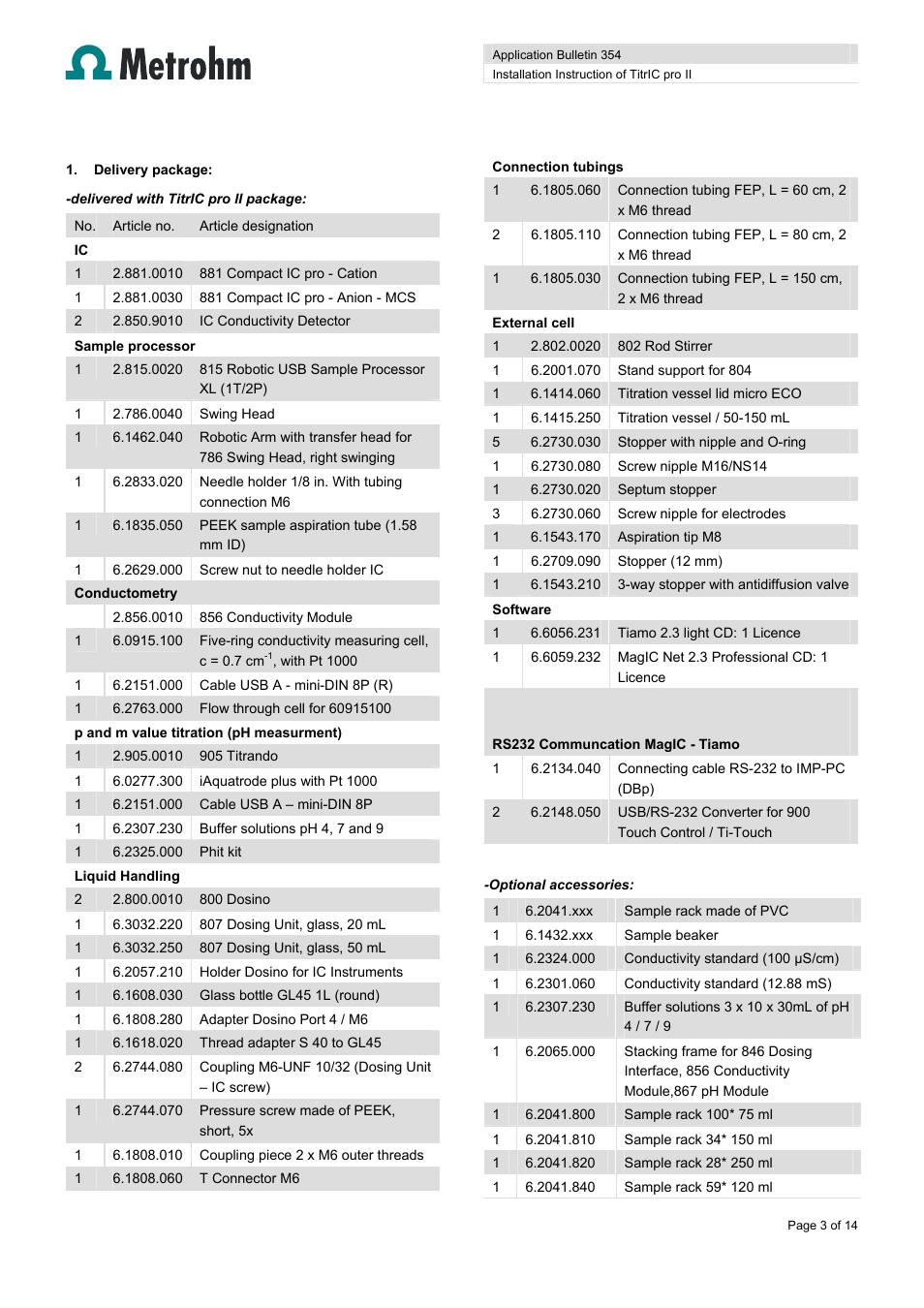 Metrohm TitrIC pro II User Manual | Page 3 / 14