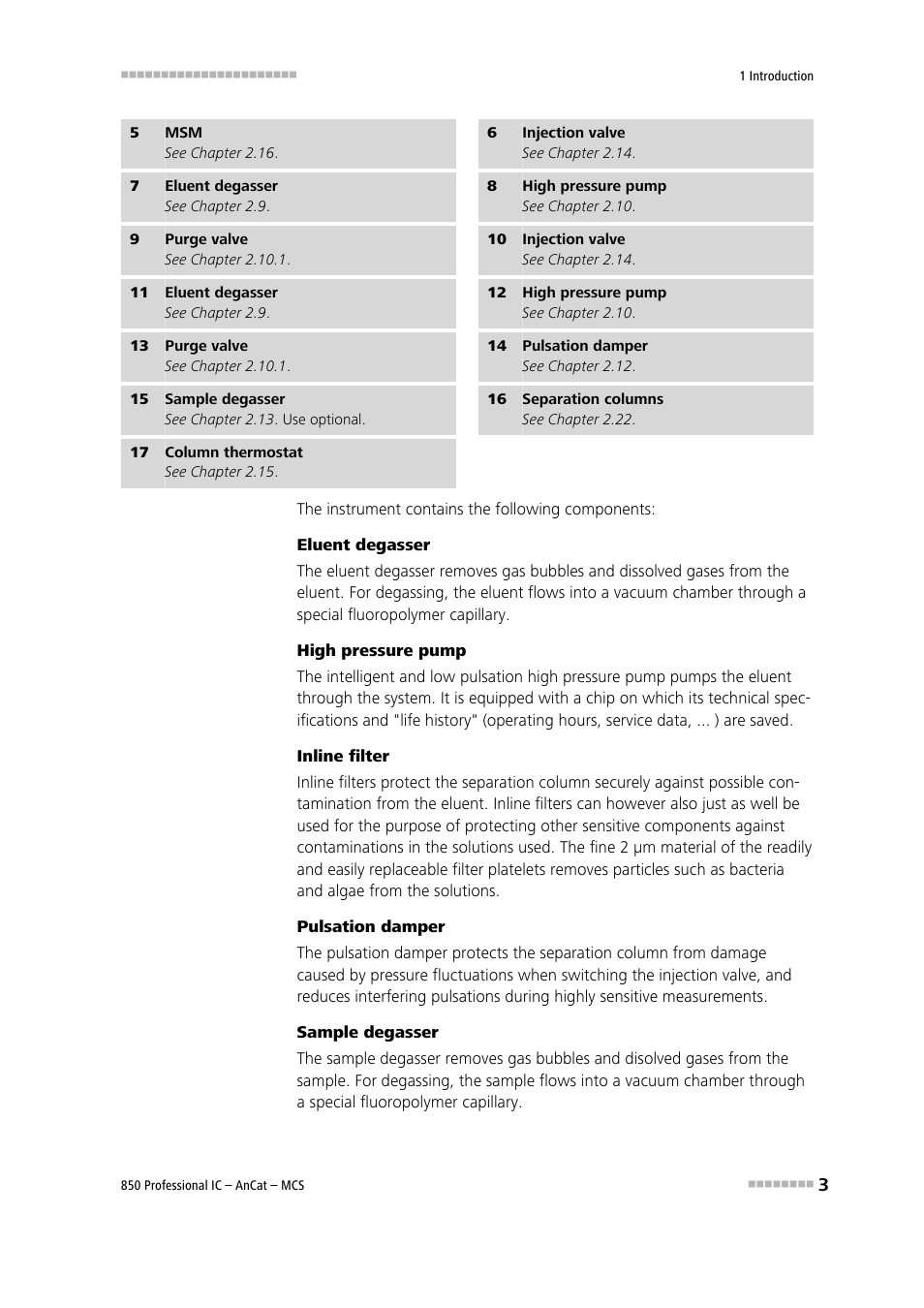 Metrohm 850 Professional IC AnCat MCS User Manual | Page 13 / 143