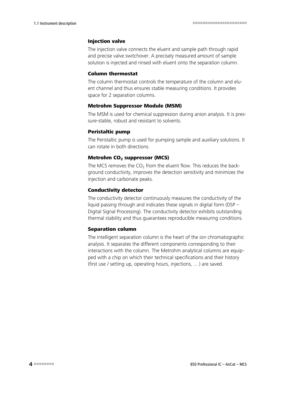 Metrohm 850 Professional IC AnCat MCS User Manual | Page 14 / 143