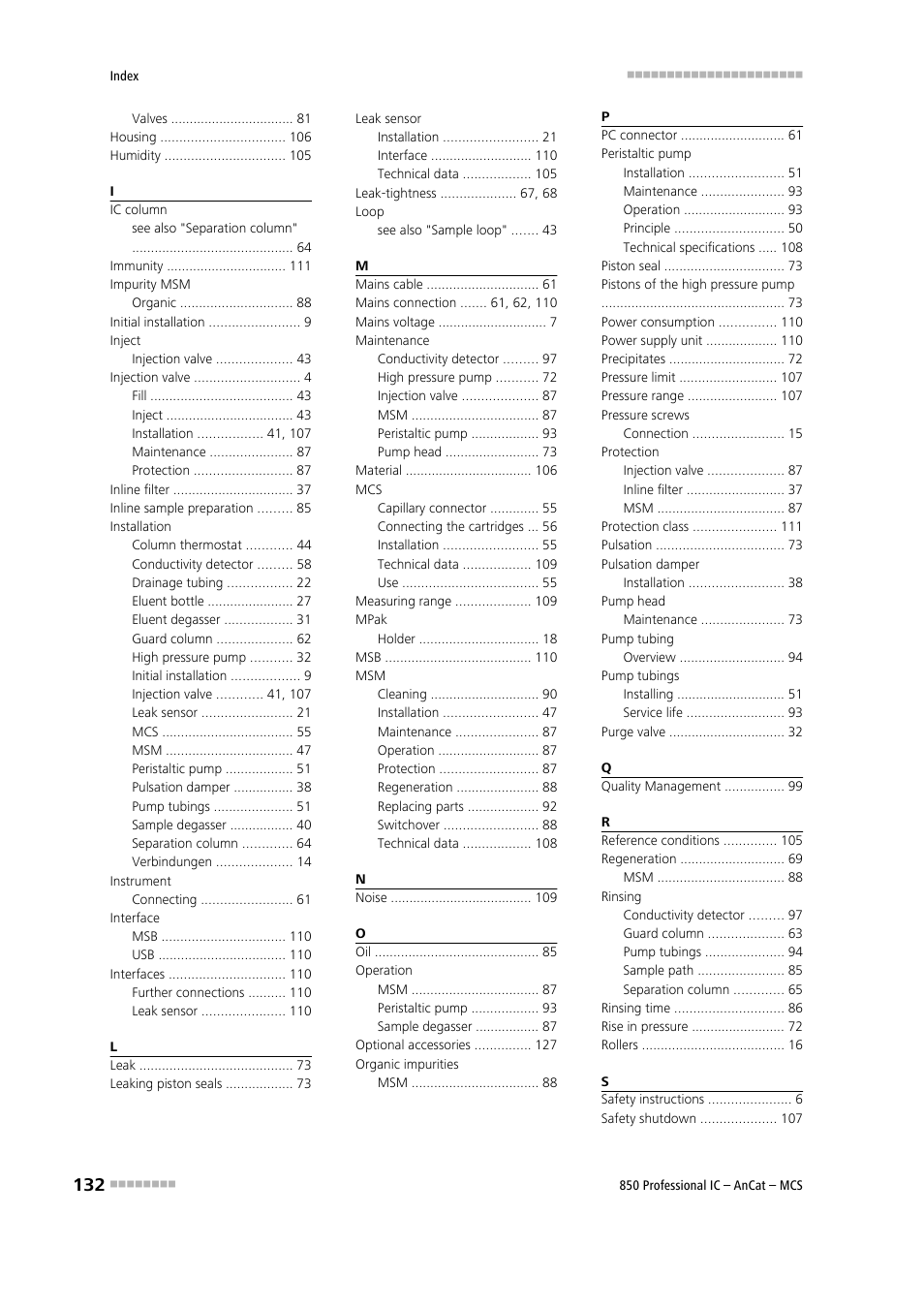 Metrohm 850 Professional IC AnCat MCS User Manual | Page 142 / 143