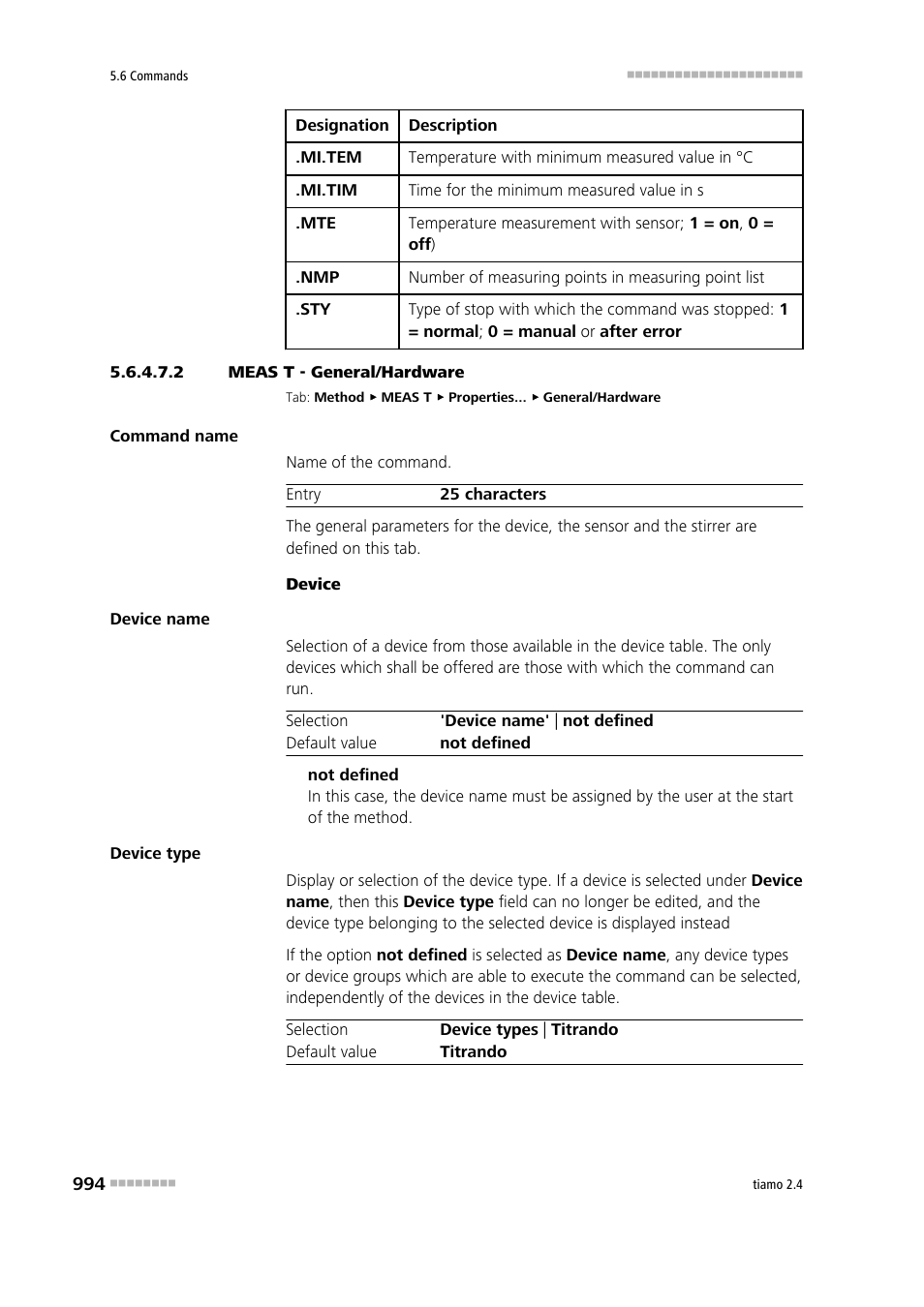 2 meas t - general/hardware, General/hardware | Metrohm tiamo 2.4 Manual User Manual | Page 1010 / 1717