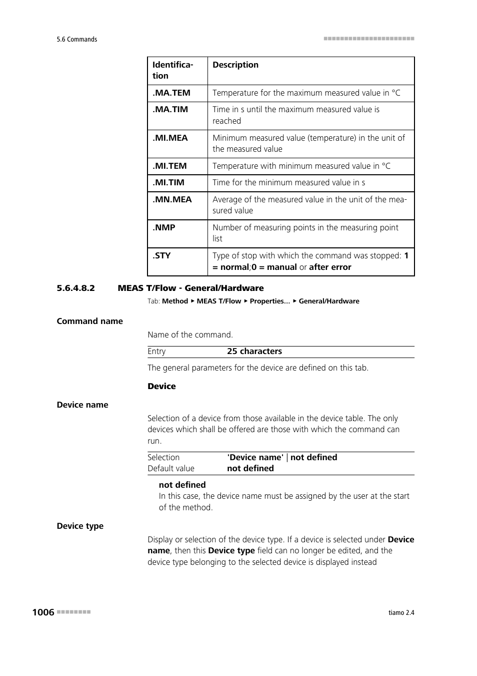 2 meas t/flow - general/hardware, General/hardware | Metrohm tiamo 2.4 Manual User Manual | Page 1022 / 1717