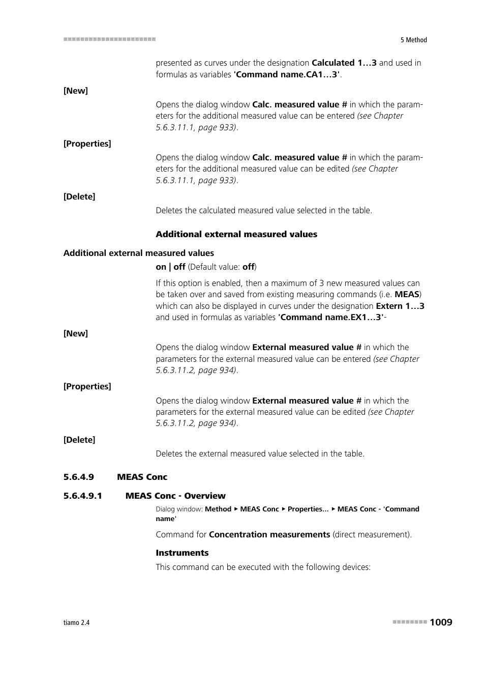 9 meas conc, 1 meas conc - overview, Meas conc | Metrohm tiamo 2.4 Manual User Manual | Page 1025 / 1717