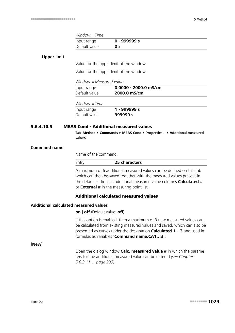 5 meas cond - additional measured values, Additional measured values | Metrohm tiamo 2.4 Manual User Manual | Page 1045 / 1717