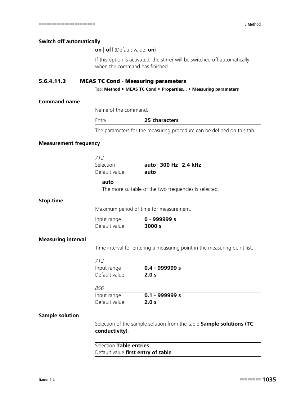 3 meas tc cond - measuring parameters | Metrohm tiamo 2.4 Manual User Manual | Page 1051 / 1717