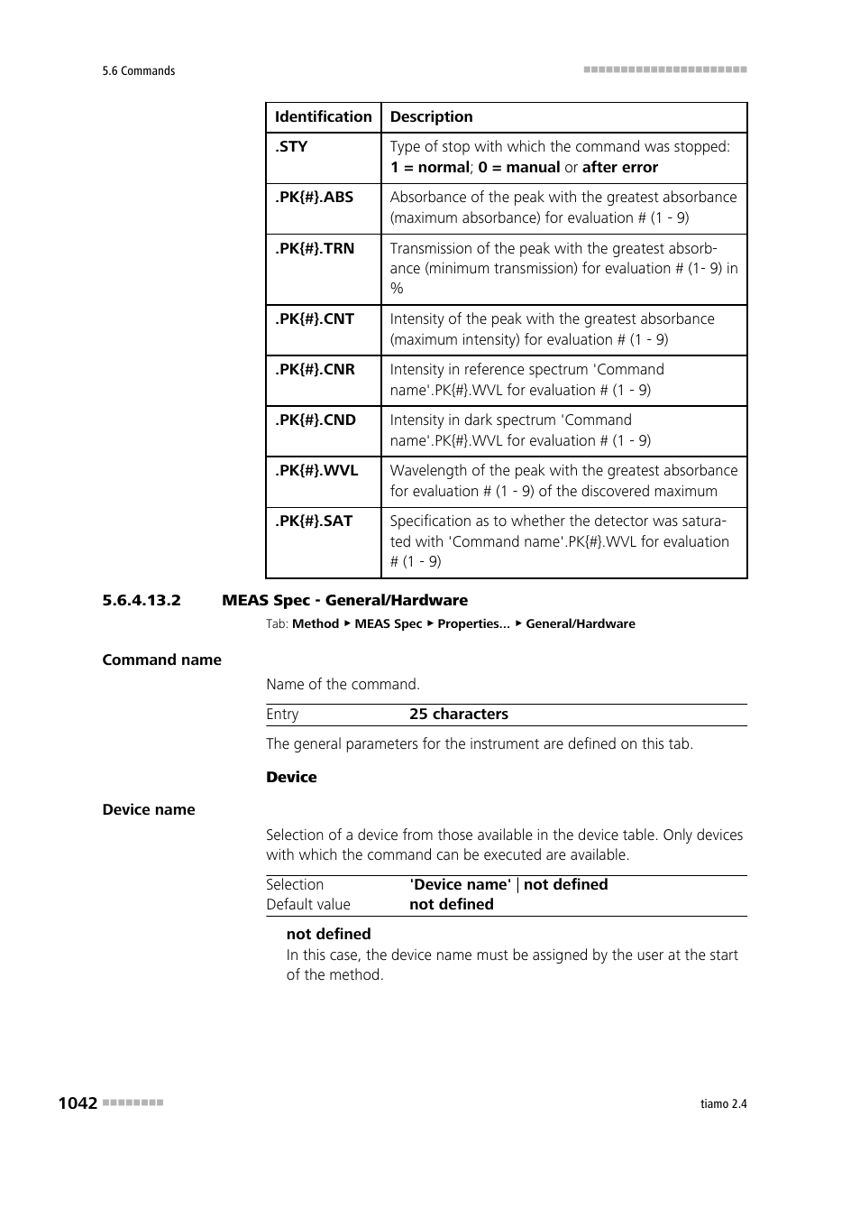 2 meas spec - general/hardware, General/hardware | Metrohm tiamo 2.4 Manual User Manual | Page 1058 / 1717