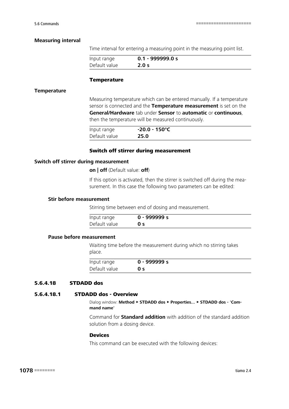 18 stdadd dos, 1 stdadd dos - overview, Stdadd dos | Metrohm tiamo 2.4 Manual User Manual | Page 1094 / 1717