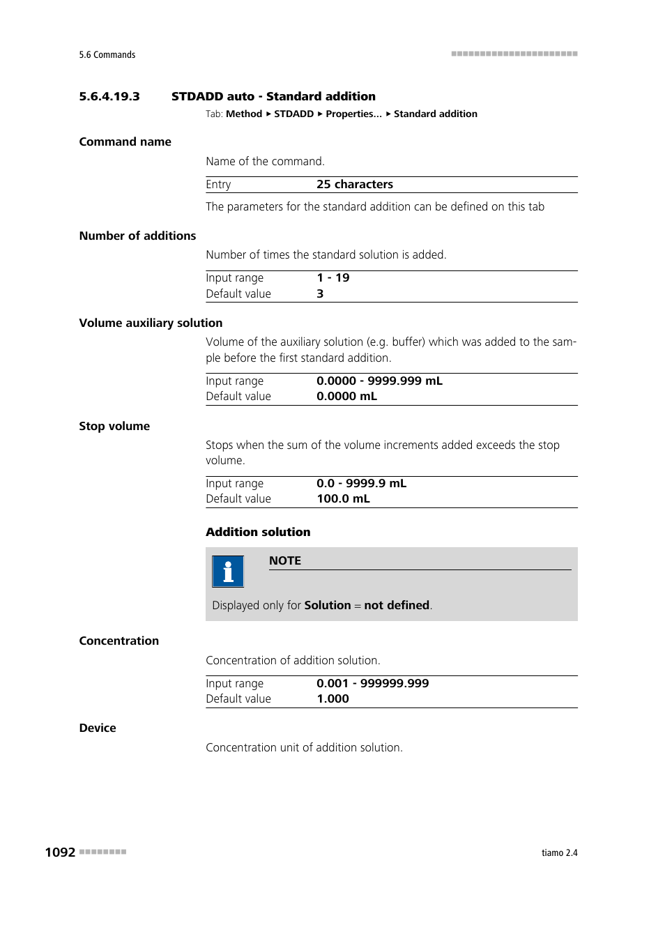 3 stdadd auto - standard addition | Metrohm tiamo 2.4 Manual User Manual | Page 1108 / 1717