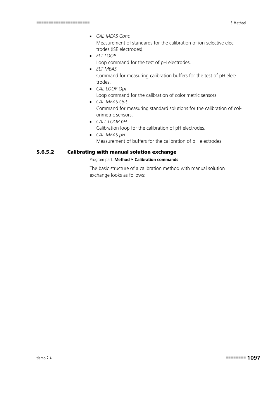 2 calibrating with manual solution exchange | Metrohm tiamo 2.4 Manual User Manual | Page 1113 / 1717