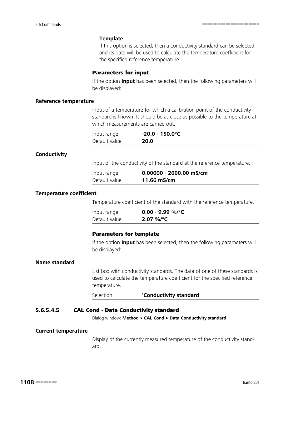 5 cal cond - data conductivity standard | Metrohm tiamo 2.4 Manual User Manual | Page 1124 / 1717