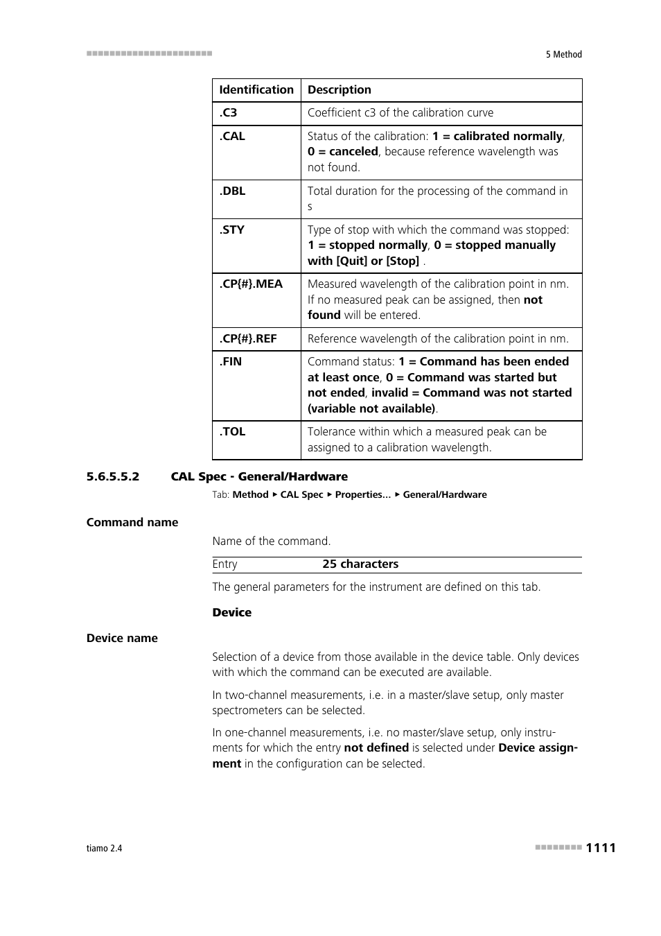 2 cal spec - general/hardware | Metrohm tiamo 2.4 Manual User Manual | Page 1127 / 1717