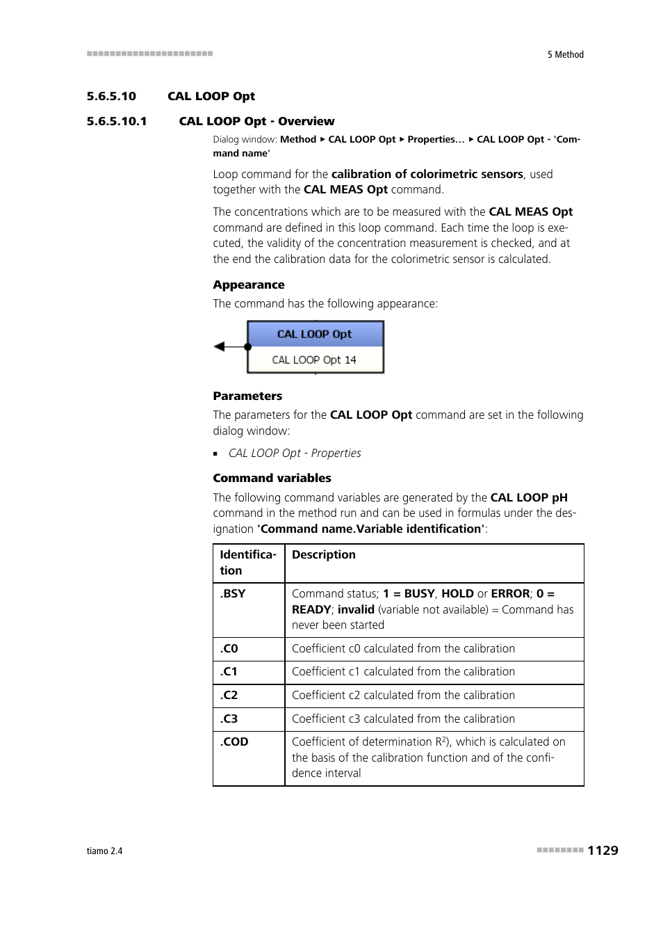 10 cal loop opt, 1 cal loop opt - overview, Cal loop opt | Metrohm tiamo 2.4 Manual User Manual | Page 1145 / 1717