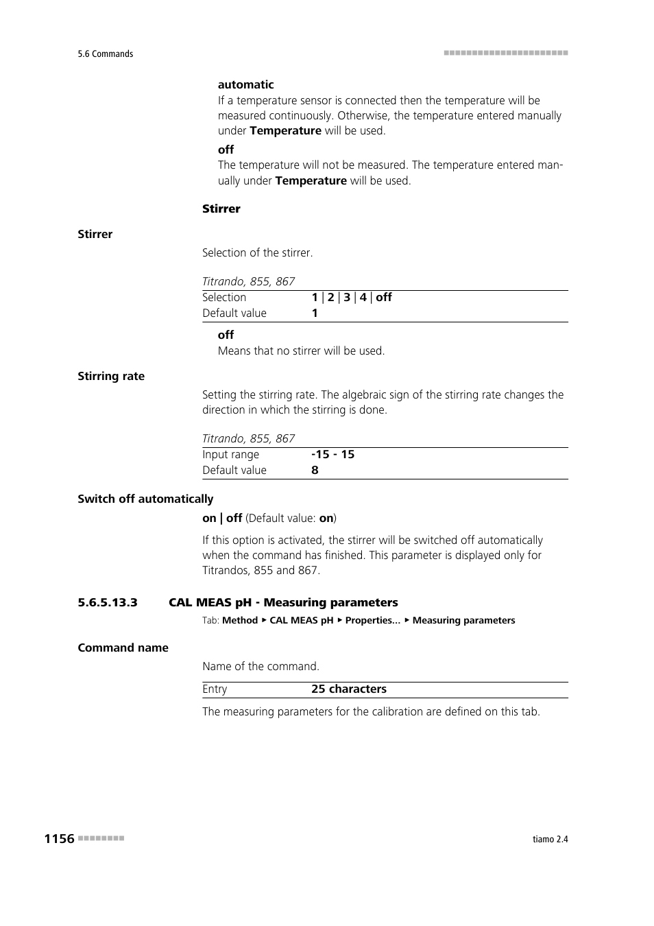 3 cal meas ph - measuring parameters | Metrohm tiamo 2.4 Manual User Manual | Page 1172 / 1717