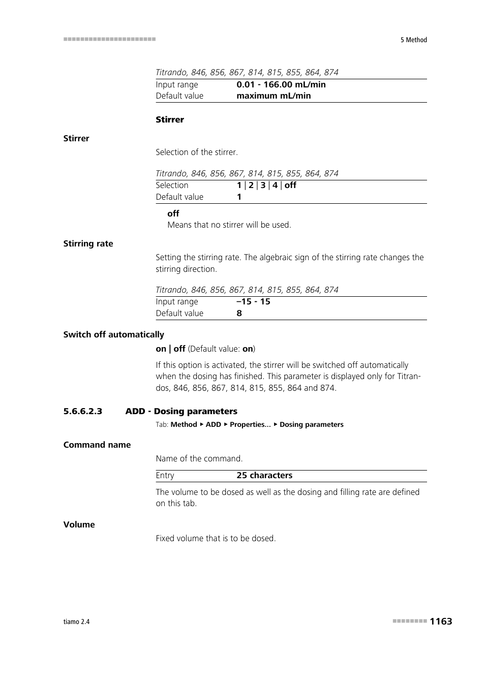 3 add - dosing parameters | Metrohm tiamo 2.4 Manual User Manual | Page 1179 / 1717