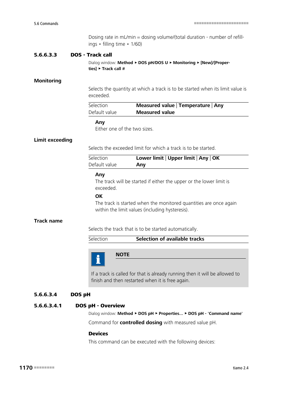 3 dos - track call, 4 dos ph, 1 dos ph - overview | Dos ph | Metrohm tiamo 2.4 Manual User Manual | Page 1186 / 1717